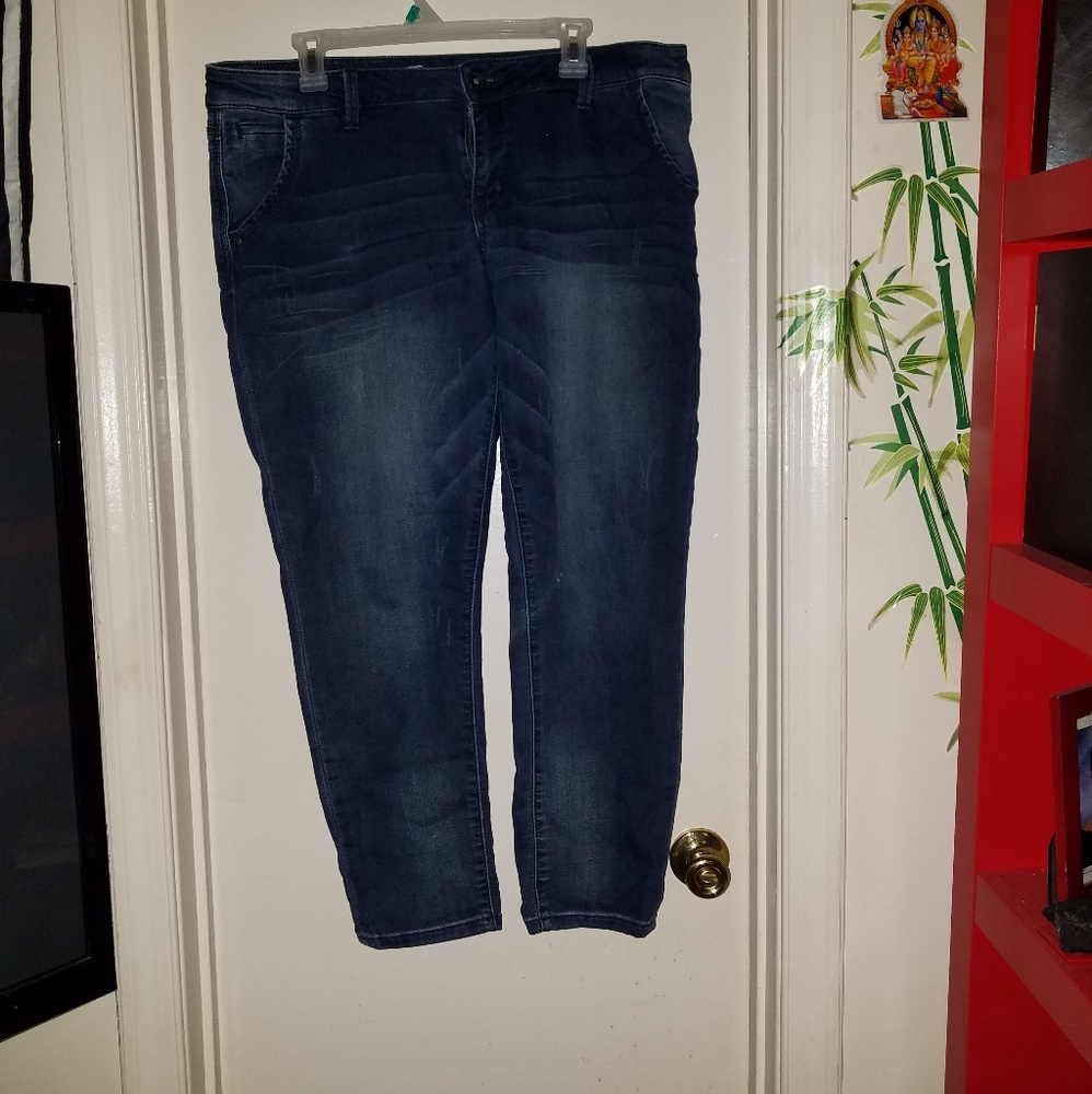 Dark blue jeans